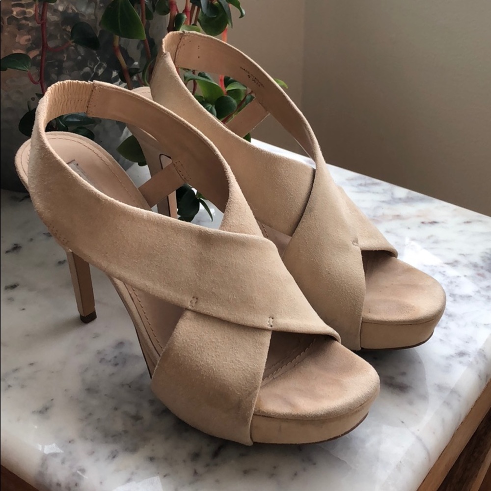 Diane Von Furstenburg Platform Suede Heels